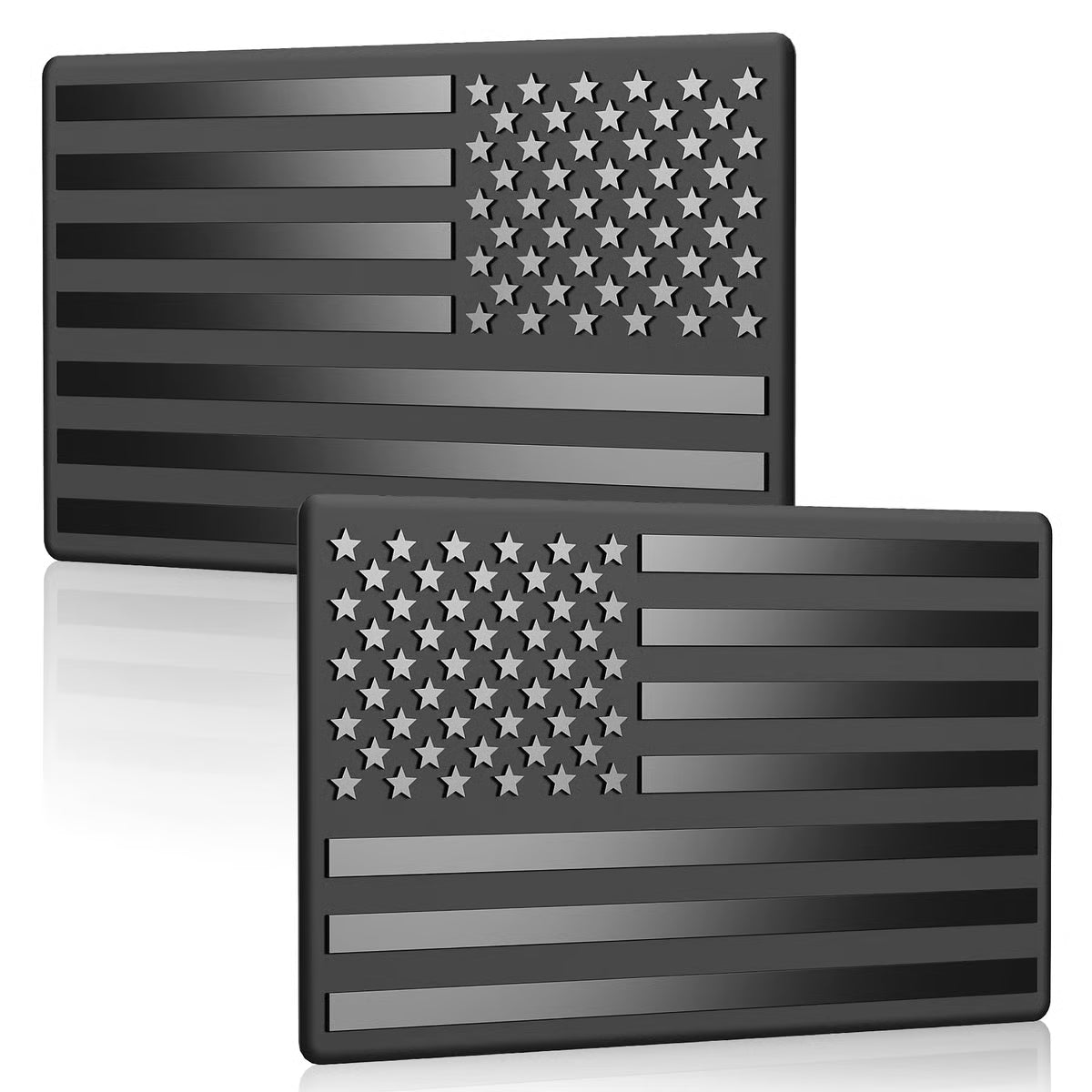 Jazwares® 3D American Flag Emblem Decal - Aluminum Alloy Material (Not Plastic)