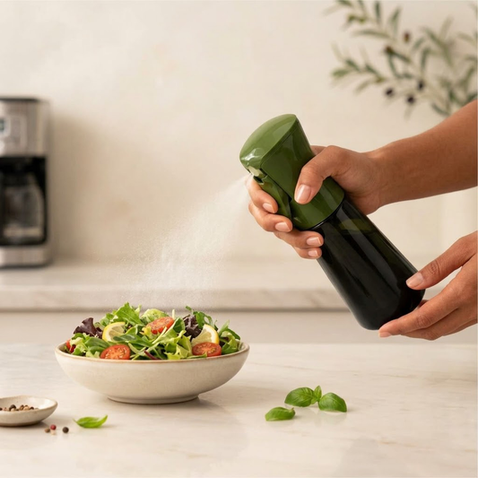 Navopalo Premium 200ml Glass Olive Oil Sprayer - Continuous Mist & Precise Dosage Control Oil Spray Bottle for Healthy Cooking