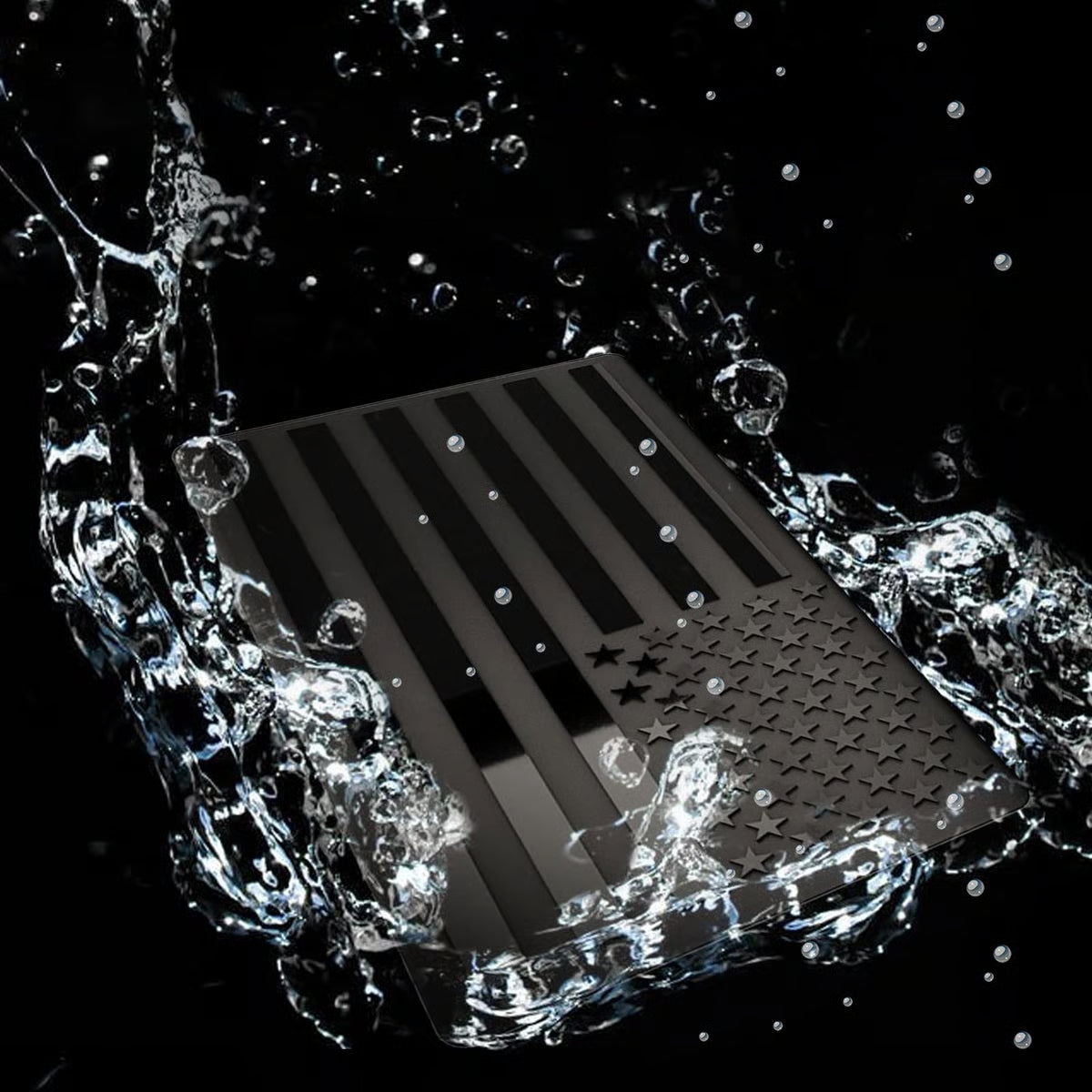 Jazwares® 3D American Flag Emblem Decal - Aluminum Alloy Material (Not Plastic)