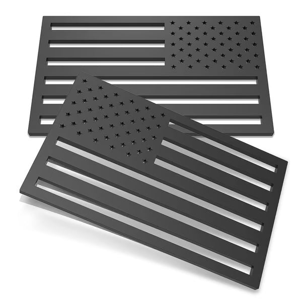 Jazwares® 3D American Flag Emblem Decal - Aluminum Alloy Material (Not Plastic)