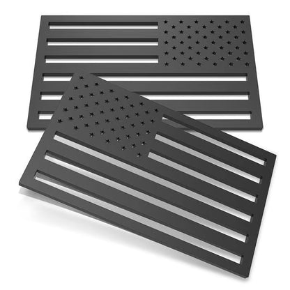 Jazwares® 3D American Flag Emblem Decal - Aluminum Alloy Material (Not Plastic)