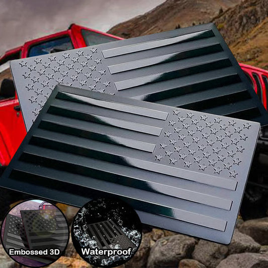 Jazwares® 3D American Flag Emblem Decal - Aluminum Alloy Material (Not Plastic)