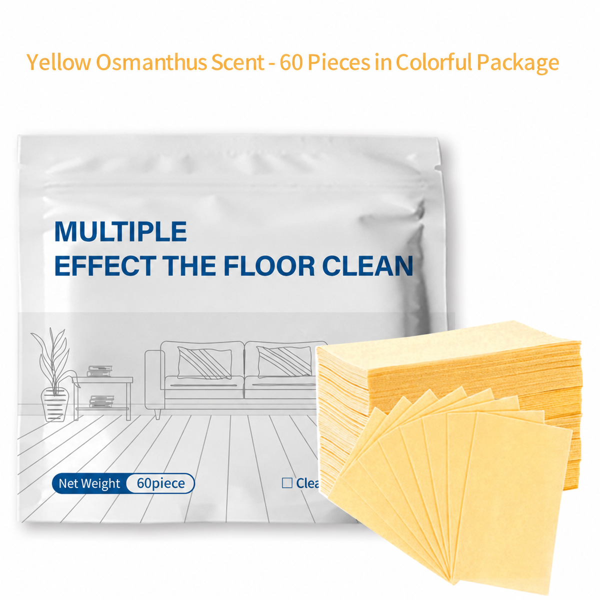 🧹 50% OFF NOW!✨ 60-Pieces Multi-Effect Floor Cleaning Sheets – Powerful Stain Removal & Fresh Scent 🌿