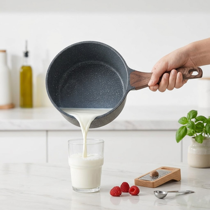 Navopalo Swiss Granite Nonstick Frying Pan with Glass Lid - 8/10 Inch Skillet with Heat-Insulated Handle - Stone Derived Coating Egg Pan - Induction Compatible Kitchen Cookware